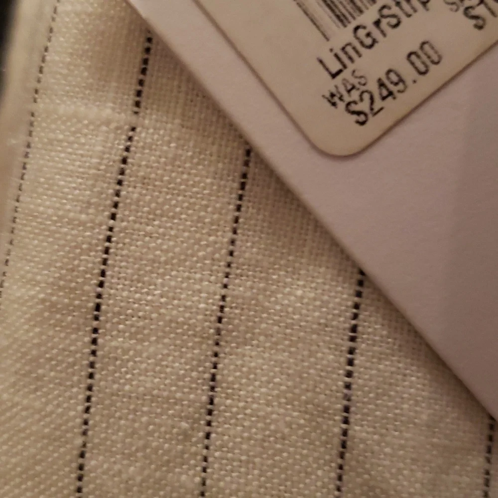 ❤️BUY 2 GET 1 FREE  West Elm European Flax Linen Graduated Stripe Duvet Covet